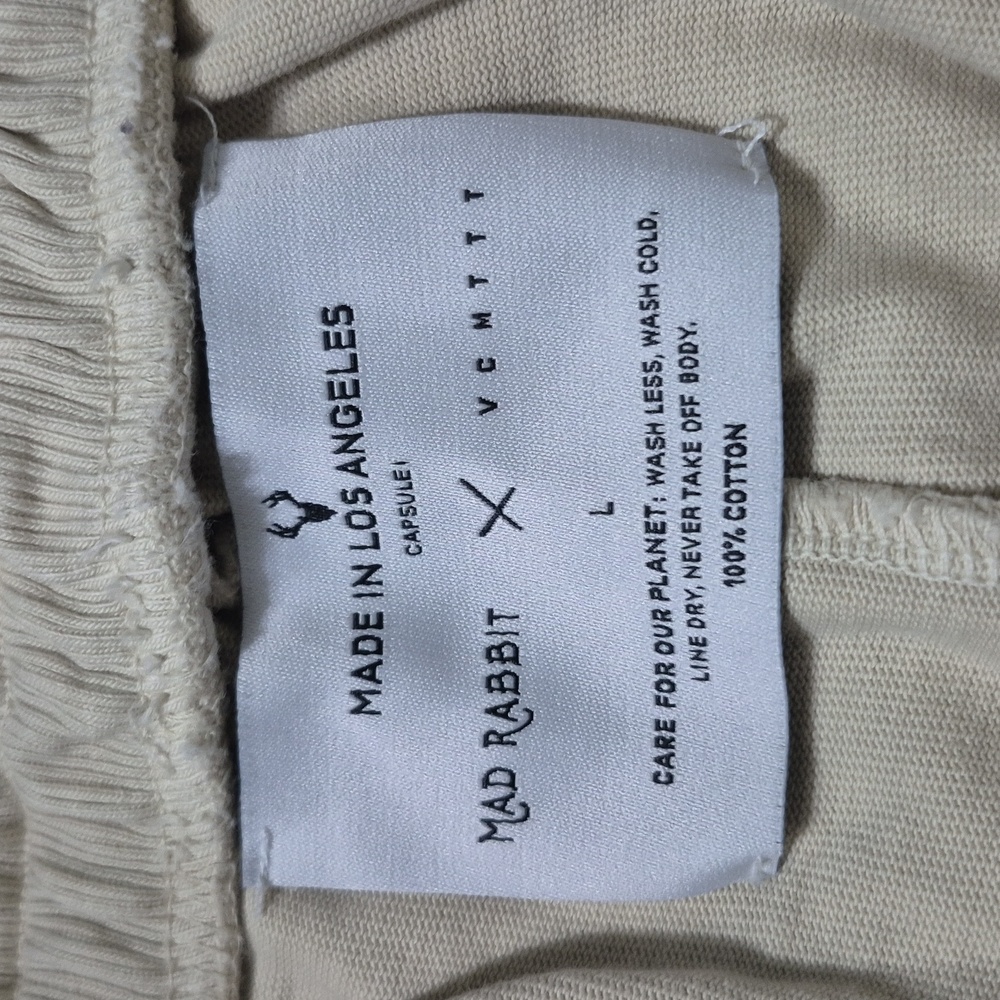 White Drawstring Mad Rabbit Shorts - Picture 2 of 2